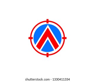 Initial Letter A Target Logo