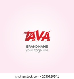 Diseño de plantilla de logotipo de carta inicial TAVA
