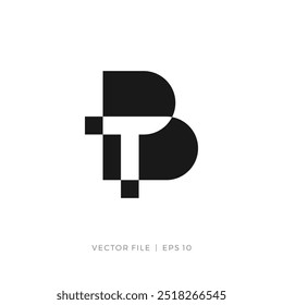 initial letter TB BT geometric logo