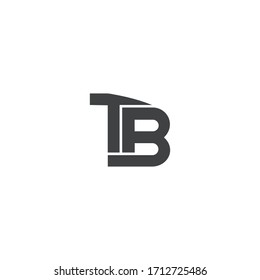initial letter tb or bt logo vector design