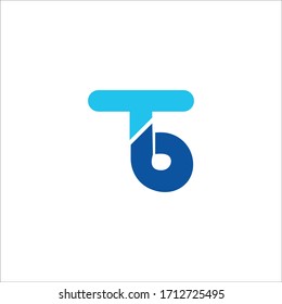 diseño vectorial de la letra inicial tb o bt