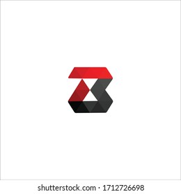 Initial letter tb or bt logo vector design template