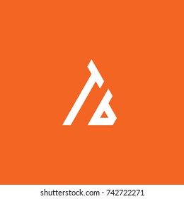 Initial Letter TB Linked Triangle Design Logo