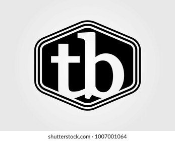 Initial letter tb lowercase logo minimalist black