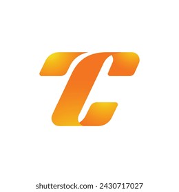 Initial letter tc logo design template linked vector image. TC logo initial letter design template vector illustration