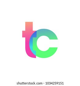 Lowercase Tc Logo Pink Green Overlap Stock Vector (Royalty Free) 352549643