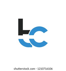 Initial letter TC lowercase logo design template