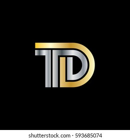 Initial Letter TD Linked Design Logo