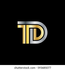 Initial Letter TD Linked Design Logo