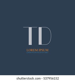 initial letter Td logo design for company identity