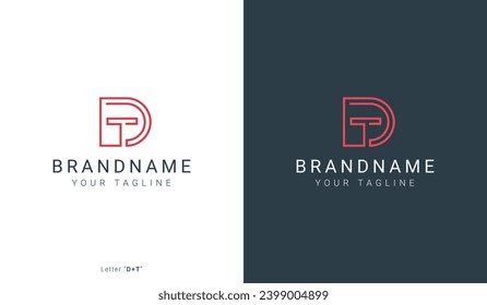 Ursprüngliche Buchstaben TD Logo oder DT Logo Design Vektorvorlage.