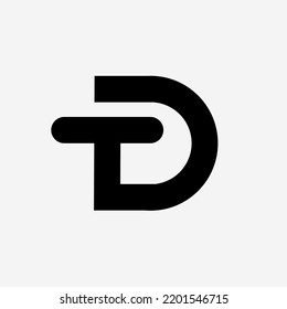 Initial letter TD monogram logo template design