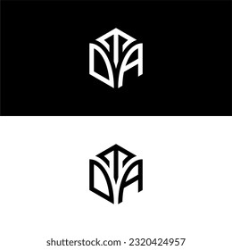 Letra inicial diseño del logotipo TDA hexagón, florecer, desarrollar, natural, de lujo, simple, logotipo de finanzas, inmobiliario, adecuado para su empresa.