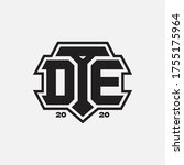 Initial letter TDE, TED, DET, DTE, ETD or EDT overlapping, interlock, monogram logo, black color on white background