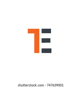 Initial Letter TE Design Logo