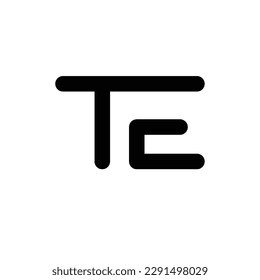 Initial Letter TE Logo Design Outstanding Creative Modern Symbol Sign