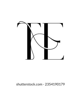 Initial letter TE logo design creative modern symbol icon monogram