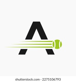 Initial Letter A Tennis Logo. Tennis Sports Logotype Symbol