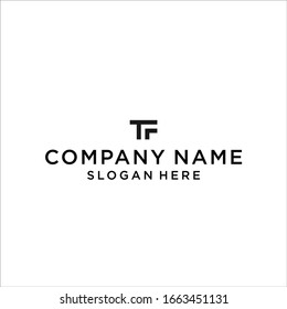 initial letter tf or ft logo design vector illustration template