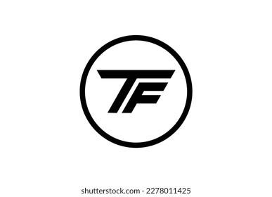 initial letter TF  logo with circle.