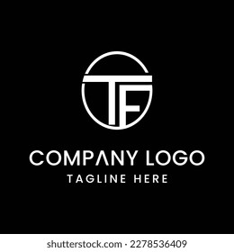 Diseño del logotipo de la carta inicial TF Signo de símbolo creativo moderno