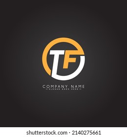Initial Letter TF Logo - Simple Business Logo for Alphabet T and F