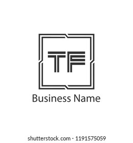 Initial Letter TF Logo Template Design