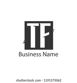 Initial Letter TF Logo Template Design