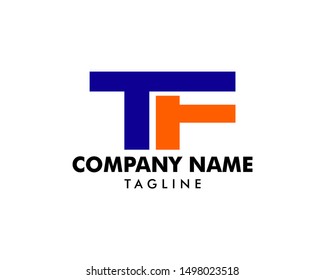 Initial Letter TF Logo Template Design