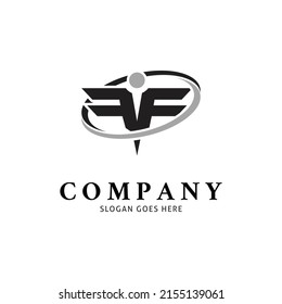 Design der Logo-Vorlage für den Anfangsbuchstaben TF