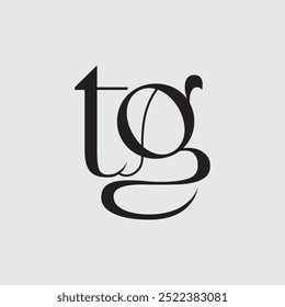 Initial letter tg logo design 