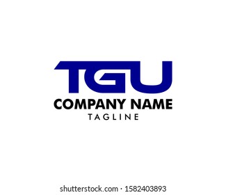 Initial Letter TGU Logo Template Design