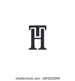 Initial letter TH HT creative logo template design