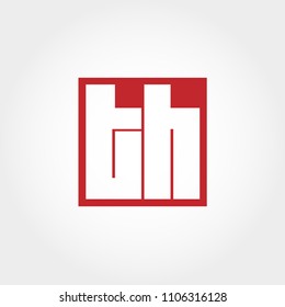Initial Letter TH Logo Template Vector Design