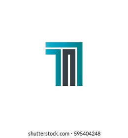 Initial Letter TI Linked Design Logo