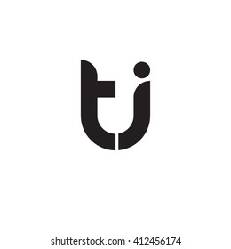 initial letter ti linked round lowercase monogram logo black