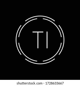 Initial Letter TI Logo Creative Typography Vector Template. Circle Letter TI Logo Design