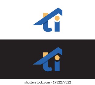 Initial letter TI logo design template element  business and company identity