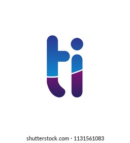 Initial Letter TI Logo Lowercase, colorful logotype Modern and Simple Logo Design.