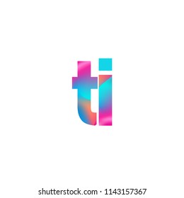 Initial Letter TI Logo Lowercase colorful design, Modern and Simple Logo Design.
