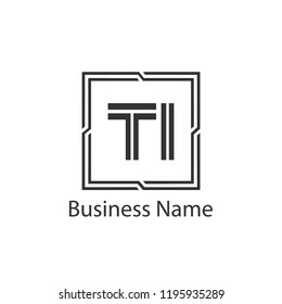 Initial Letter TI Logo Template Design