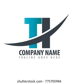 Initial Letter TI Overlapping Logo