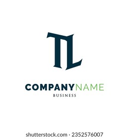 Plantilla de diseño de logotipo de icono TL de carta inicial
