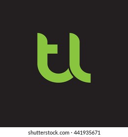 initial letter tl linked round lowercase logo green
