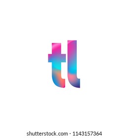 Initial Letter TL Logo Lowercase colorful design, Modern and Simple Logo Design.
