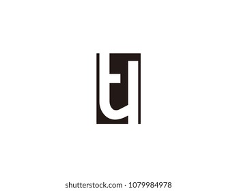 Initial letter tl lowercase logo black and white
