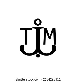 Initial letter TM anchor simple logo.