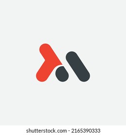 Plantilla de diseño de logotipo de redondeo enlazado a tm de letra inicial.