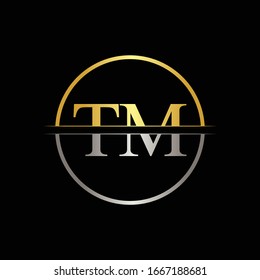 Initial Letter TM Logo Design Vector Template. Linked Typography TM Letter Logo Design