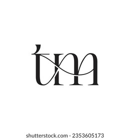 Initial letter tm logo design creative modern symbol icon monogram